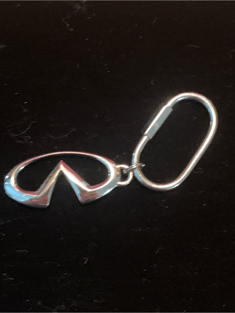 Polished Chrome Infiniti Logo Cutout Keychain